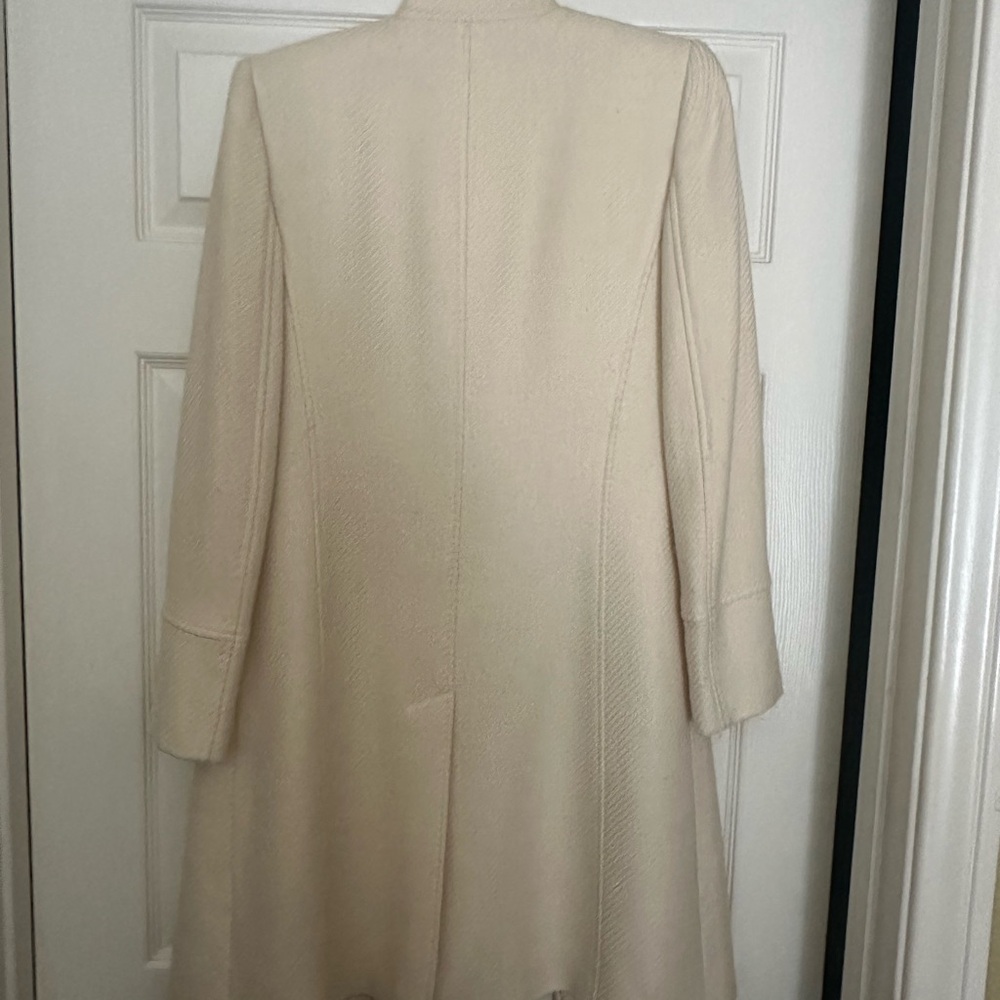 Elegant Cream Long Coat - Picture 2 of 6